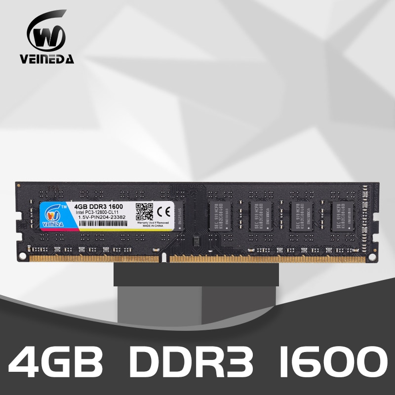 VEINEDA DDR3 4 GB 8 GB ޸ Ram DDR 3 1333 1600 ..